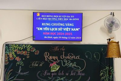 TRƯỜNG TIỂU HỌC BA DINH TỔ CHỨC HỘI THI RUNG CHUÔNG VÀNG NĂM 2024 VỚI CHỦ ĐỀ “EM YÊU LỊCH SỬ VIỆT NAM”
