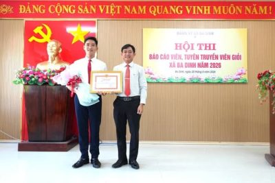 Hội thi Báo cáo viên, tuyên truyền giỏi xã Ba Dinh năm 2026.