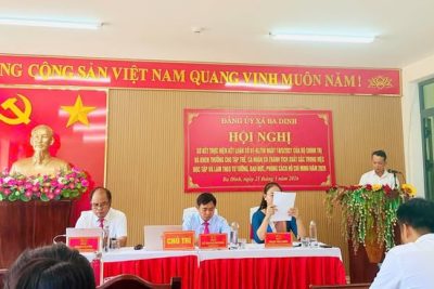 Đảng ủy xã Ba Dinh tổ chức Hội nghị sơ kết việc thực hiện Kết luận số 01-KL/TW ngày 18/5/2021 của Bộ Chính trị về tiếp tục thực hiện Chỉ thị số 05-CT/TW ngày 15/5/2016 và biểu dương, khen thưởng tập thể, cá nhân điển hình trong học tập và làm theo tư tưởng, đạo đức,  phong cách Hồ Chí Minh, năm 2026