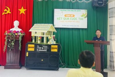 Lễ trao giải Cuộc thi “Chiếc vỏ xinh kì diệu” tại trường Tiểu học Ba Dinh