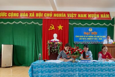 ĐẠI HỘI CÔNG ĐOÀN TRƯỜNG TIỂU HỌC BA DINH NHIỆM KỲ 2023 – 2028