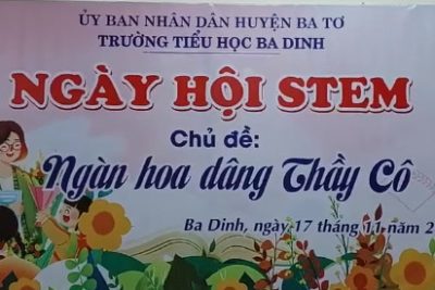 Ngày hội STEM với chủ đề ” Ngàn hoa dâng thầy cô” tại Trường tiểu học Ba Dinh