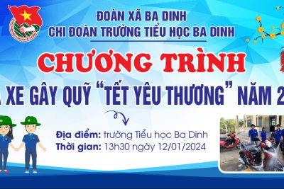 Chương trình: RỬA XE GÂY QUỸ ” TẾT YÊU THƯƠNG” CHO CÁC EM HỌC SINH CÓ HOÀN CẢNH KHÓ KHĂN